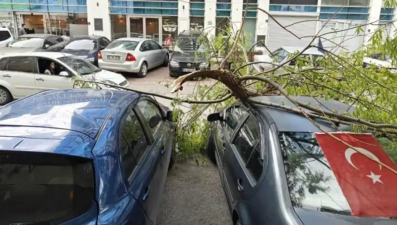 Kayseri'yi Vuran Şiddetli Fırtına: Dallar Kırıldı, Hayat Durma Noktasına Geldi