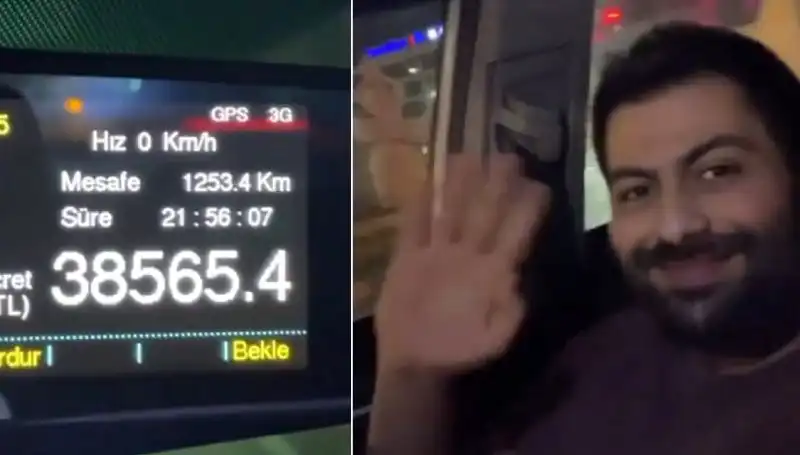 22 Saatlik Taksimetre Yolculuğu: Şehir Şehir Gezen Taksici Şaşkınlık Yarattı