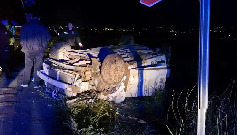Otomobil Şarampole Devrildi: Korkunç Kazada 1 Kişi Hayatını Kaybetti