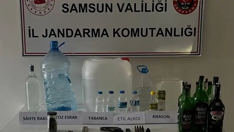 Samsun'da Yüzlerce Litre Sahte İçki Ele Geçirildi: Operasyonun Detayları!