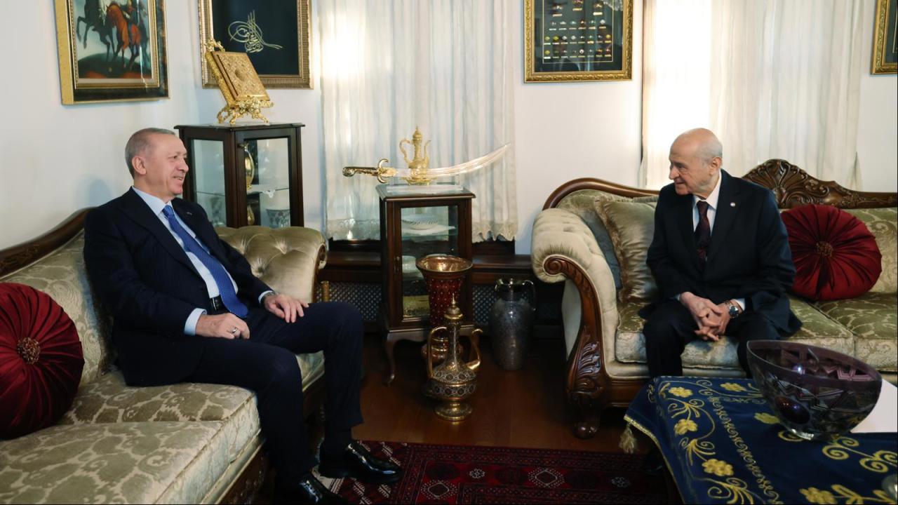 Cumhurbaşkanı Erdoğan ve MHP Lideri Bahçeli Bir Araya Geldi